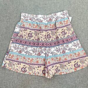 NEW By & By Girl Smocked Shorts Multicolor Girls Medium (10-14) Polyester & Span
